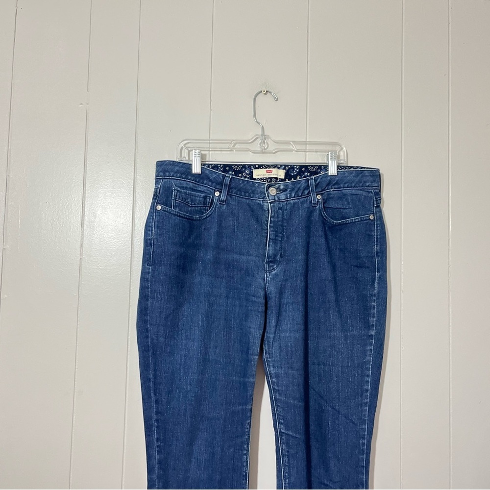 Levi's 525 Perfect Waist Straight Leg Women's Blue Jeans Size 16M - Picture 3 of 9